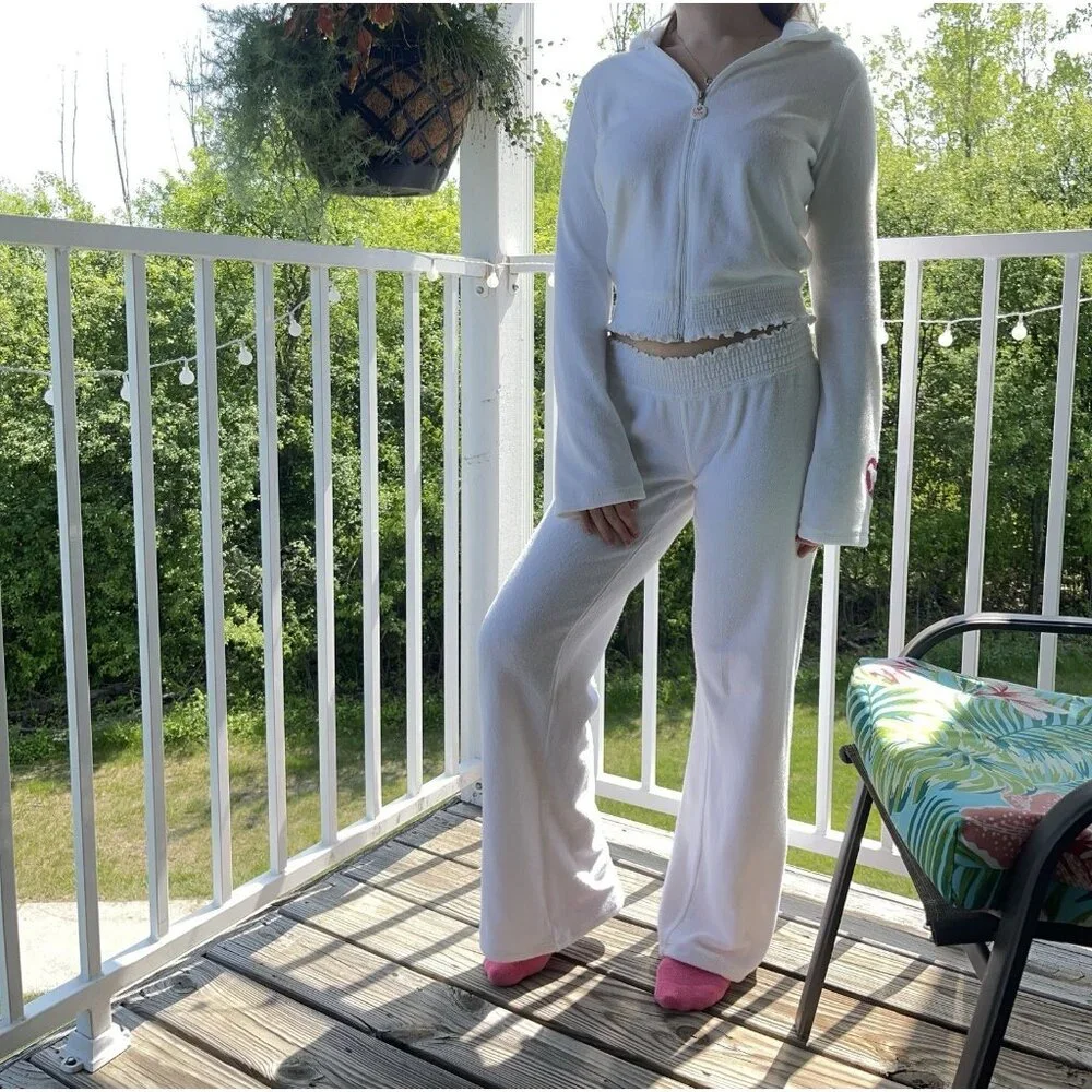 Victoria’s Secret Pink White Terry cloth Matching Set Vintage 2006 Size Small - Picture 3 of 15